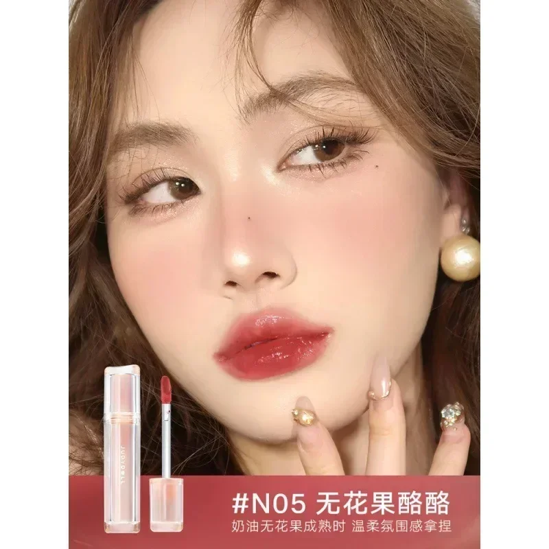 Judydoll Mirror Water Lip Gloss Transparent Glass Lip Oil Waterproof Liquid Lipstick Nude Brown Clear Tint Jelly Pretty Makeup