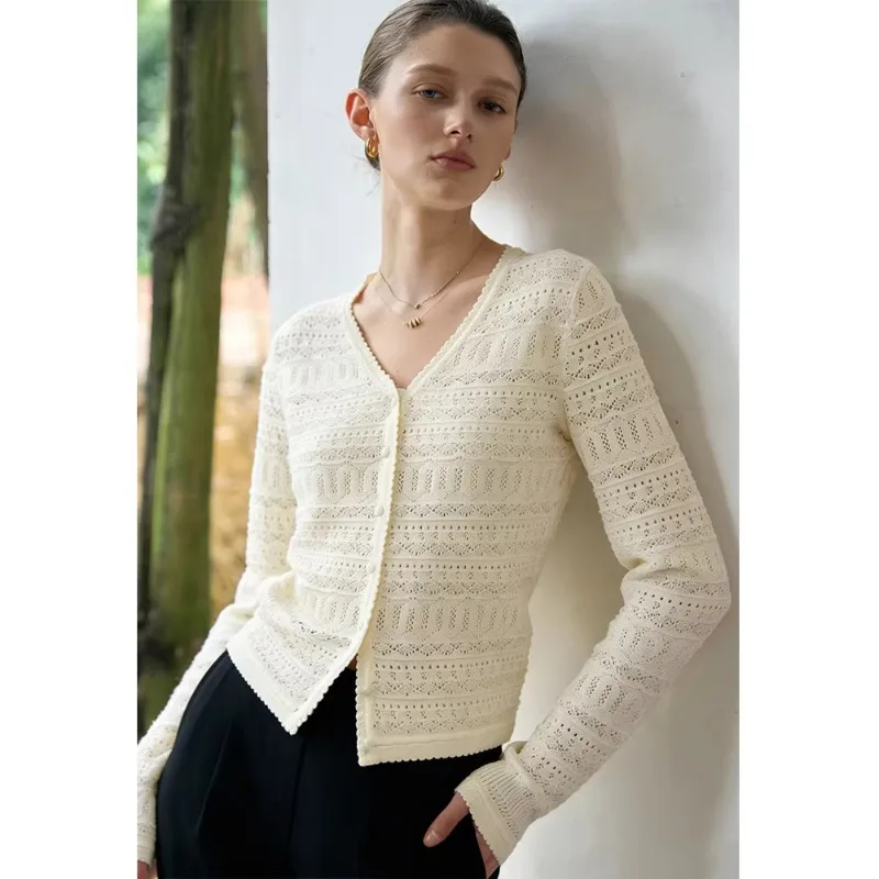 

2026 Women New Knitted Cardigan Spring Summer Thin Top