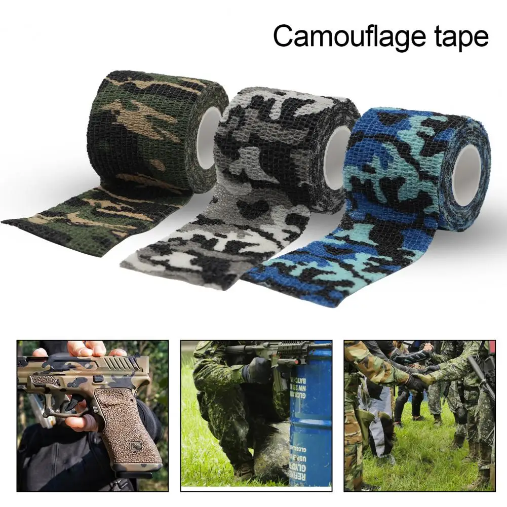 Camouflage Elastic Wrap Tape Military Camo Tape Military Camo Tape Self Adhesive Sports Protector Knee Finger Ankle Athletic Ban