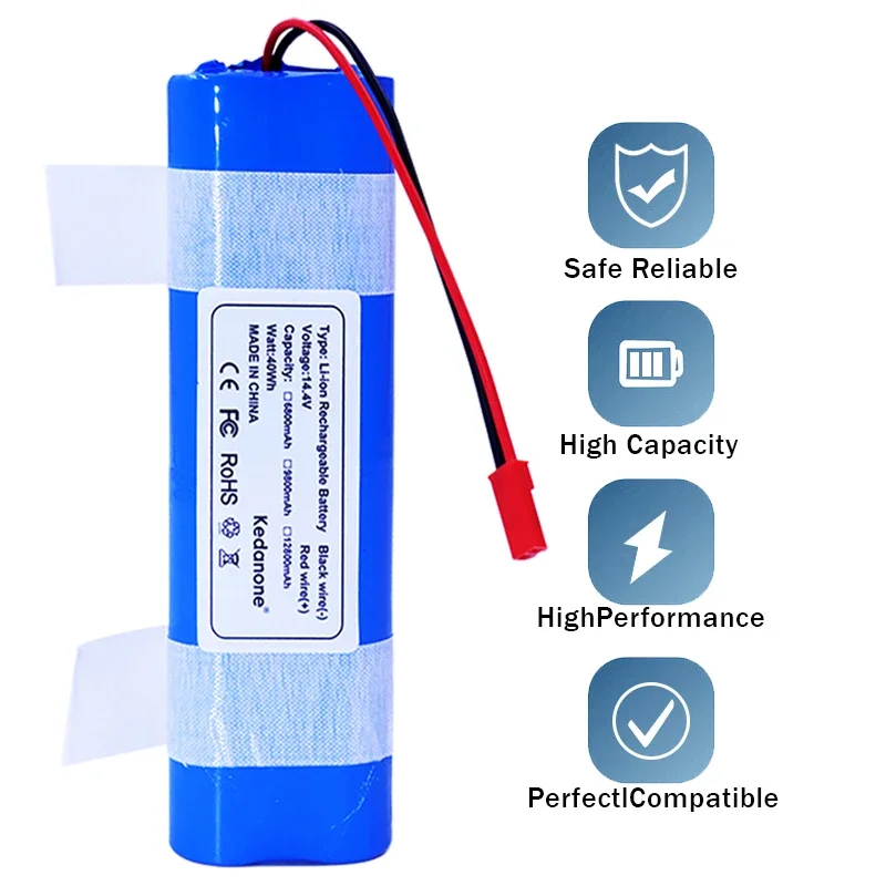 Imagem -03 - Substituição da Bateria do Robô Ilife 100 Original 14.4 v 6800mah 18650 V3s Pro V50 V5s Pro V8s X750 Zaco v3 V40 V5s Pro V5x