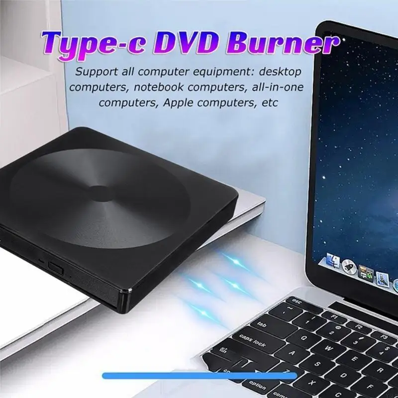 Y5LB USB3.0 Type C External DVD Optical Drives DVD/VCD Burners Portable Player