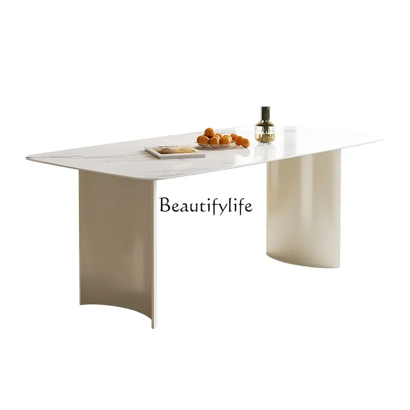 

Slate modern simple household small apartment modern minimalist rectangular dining table