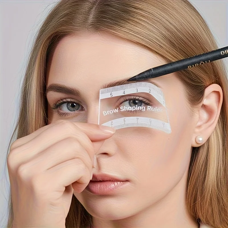 Reusable Eyebrow Stencil Kit With Eyelash Tool, Quick Shaping & Portable Design for Easy Eyebrow Drawing