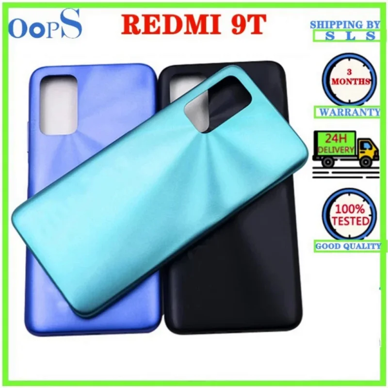 

Задний корпус для Xiaomi Redmi 9T, Задняя стеклянная крышка батарейного отсека, задняя 3D крышка корпуса с клейкой поверхностью