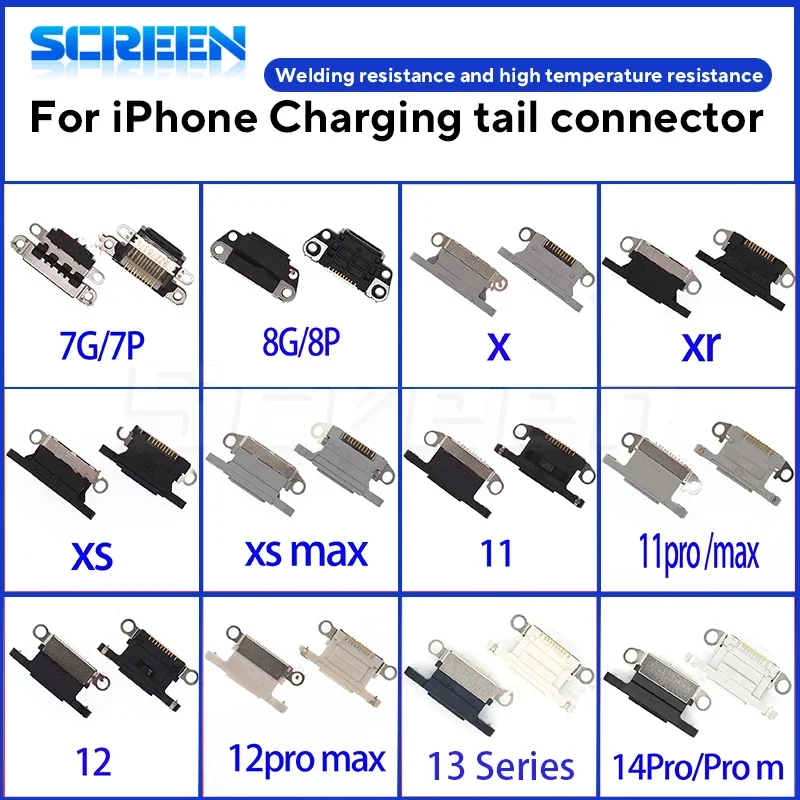 

Mini USB Jack Charging Port Charger Dock Connector Flex For iPhone 7 X XS 11 Pro 11Pro max 12 13 mini 12/13 14 Pro max 14Plus