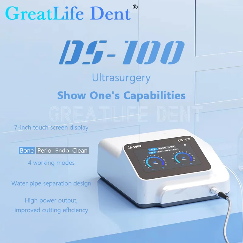 

GreatLife Dent Ultrasonic Dental 7 Inch LED Screen Piezo Bone Cutter SurgeryHandpiece Bone Endo Perio SURGIC TOUCH Motor Machine