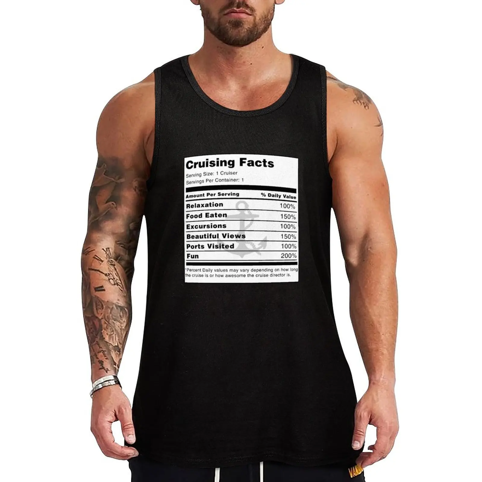 

Cruising Facts Tank Top sports suits Fitness men clothing T-shirt for fitness
