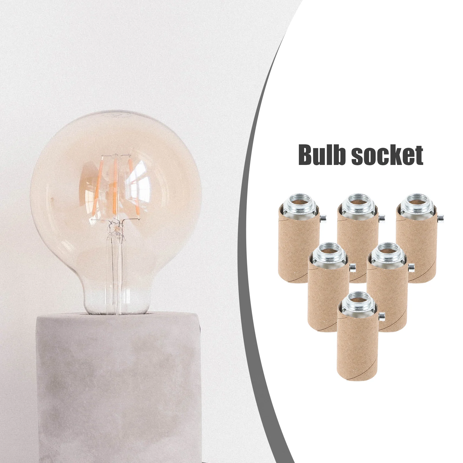 

6Pcs E12 Base Candelabra Socket Adapter Replacement DIY Lamp Making Kit Durable Easy Install Insulator Protection