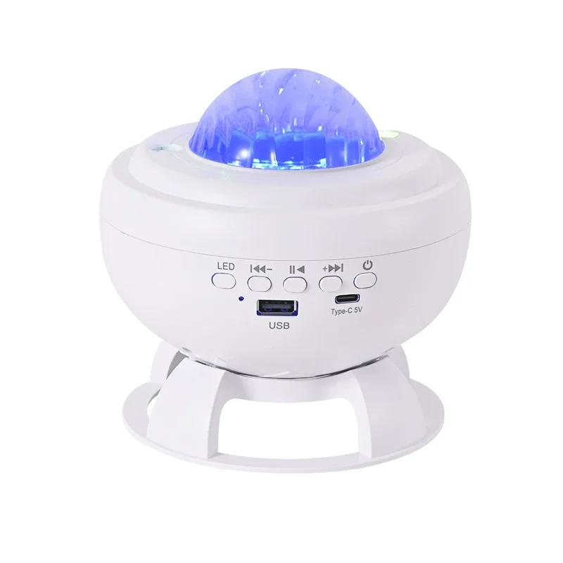 Aurora Projector Night Light, Northern Lights Galaxy Star Projector with Bluetooth Speaker, Water Wave Ripple Mood Lamp for Home