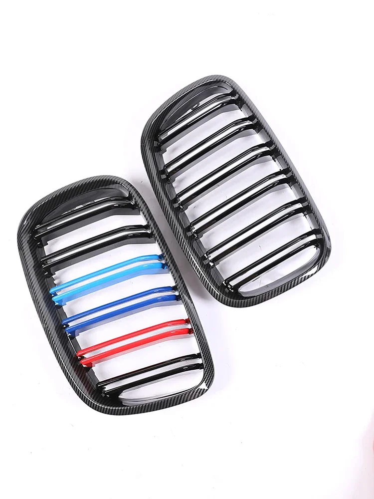 Front Kidney Carbon M Color Grille For BMW X5 X6 E70 E71 2007-2013 Radiator Racing Grill Cover xDrive 35d 30i 50i Accessories