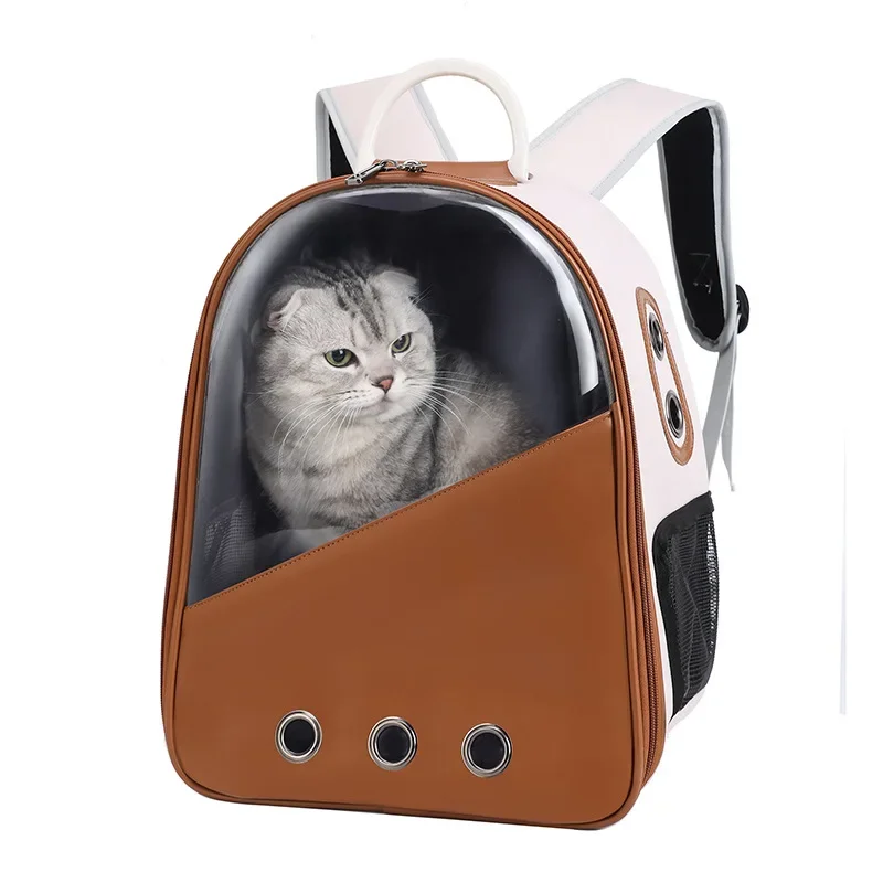 New PU Pet Bag, Simple and Versatile Cat Bag, Load Reduction, Portable and Outgoing Pet Bag