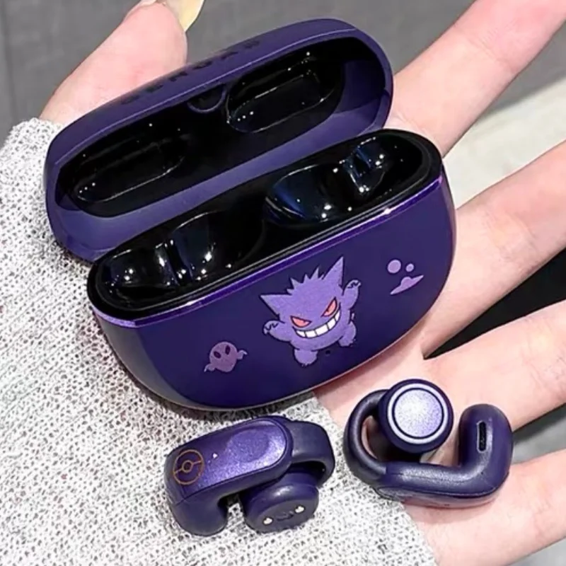 nouveau-gengar-pokemon-anime-bluetooth-casque-oreille-clip-style-pas-reduction-hifi-stereo-jeu-sans-fil-sport-ecouteurs-endurance-cadeau