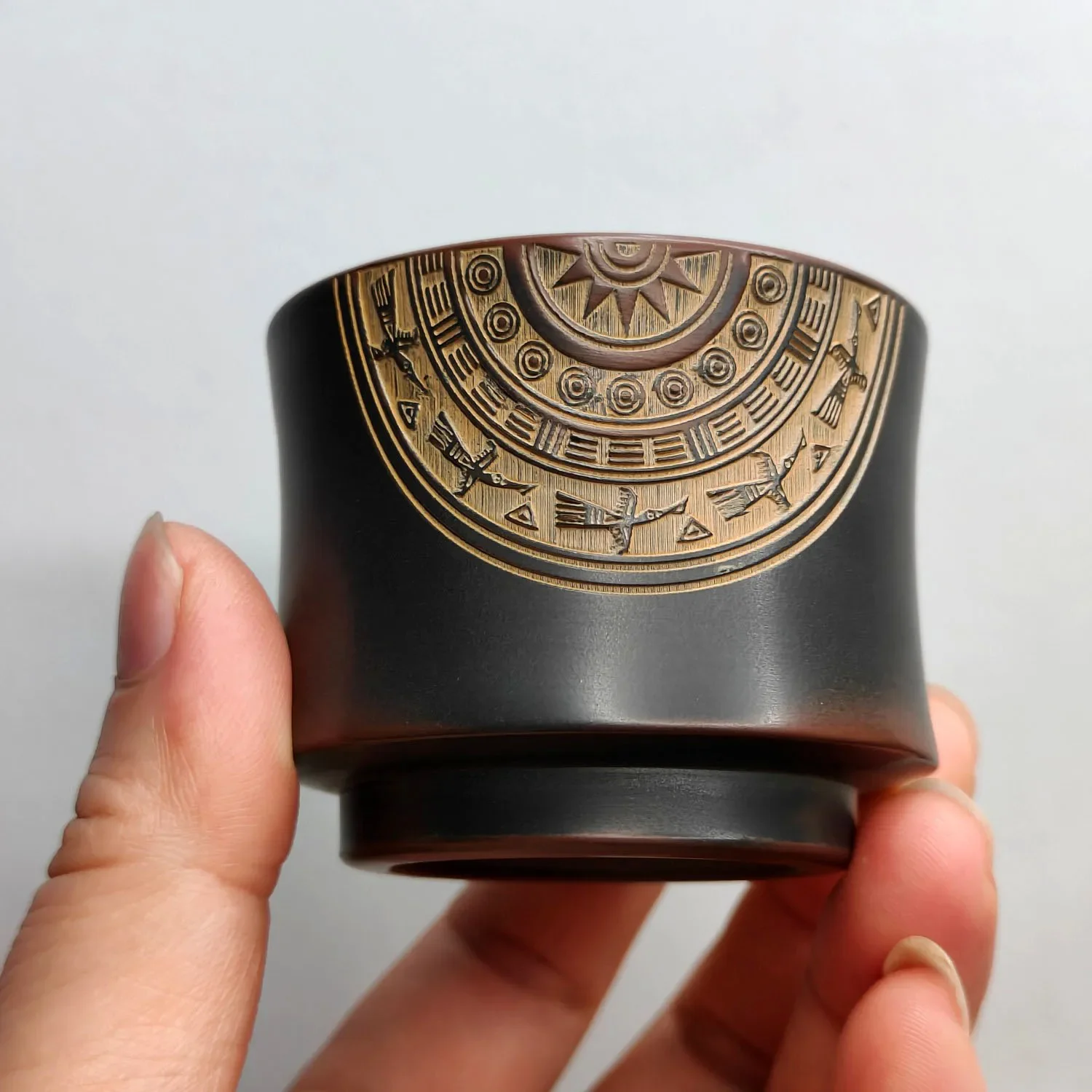 Qinzhou Nixing pottery master cup pure hand-carved boutique purple sand teacup