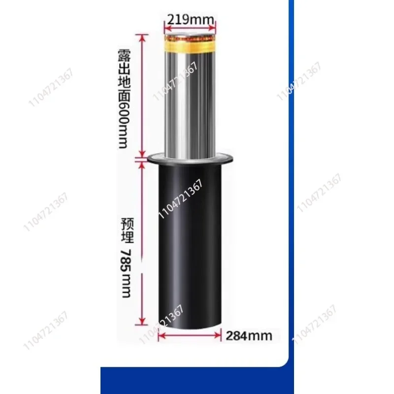 Fully Automatic Lifting Column Automatic Hydraulic Rising Bollard School Protective Pillars Buried 785mm