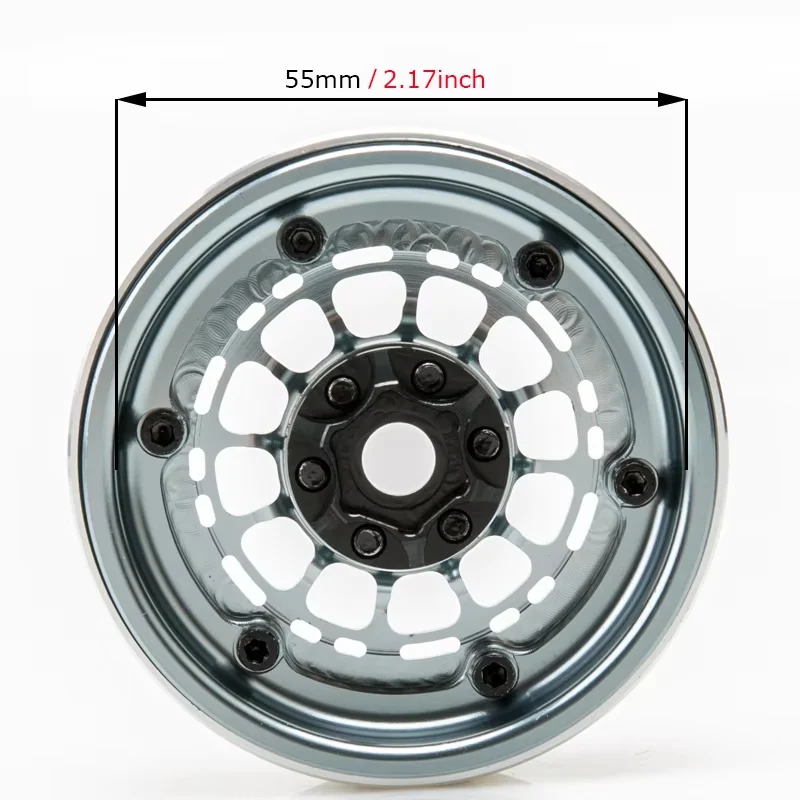 Rhino MOZA 2,2 Zoll 25 mm schmale NULL-Offset-Felge 4 Stück für 1/10 RC Crawler SCX10 Pro TRX4 Shafty Bully 2 MOA