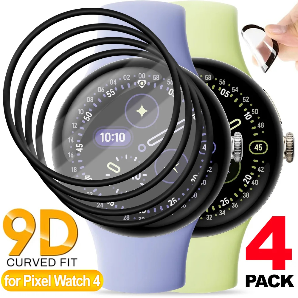 Protectores de pantalla de alta sensibilidad, películas para reloj inteligente para Google Pixel Watch 4 3 2 41/45MM, cubierta suave curvada 3D antiarañazos