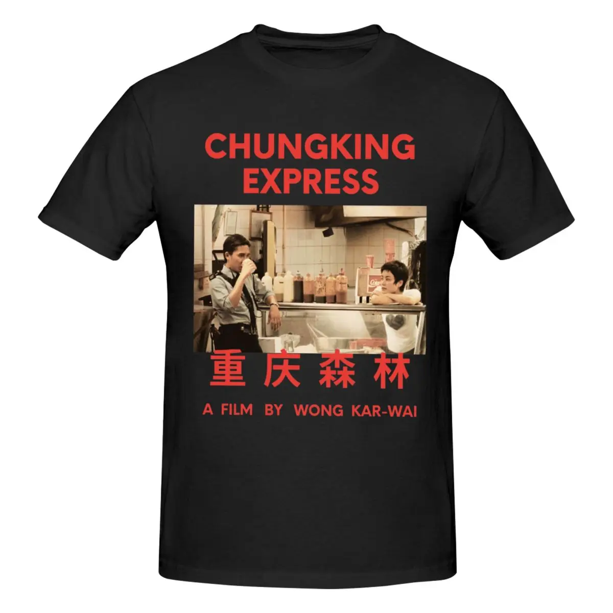 Men Chungking Express Wong Kar Wai Funny T Shirt Streetwear Cotton Crewneck Shirt Men