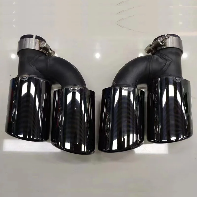 For Audi A3-A7 Exhaust Tip Modification And Upgrade Four-Out Stainless Steel Tail Nozzle For S3-S7 Car Model Specific