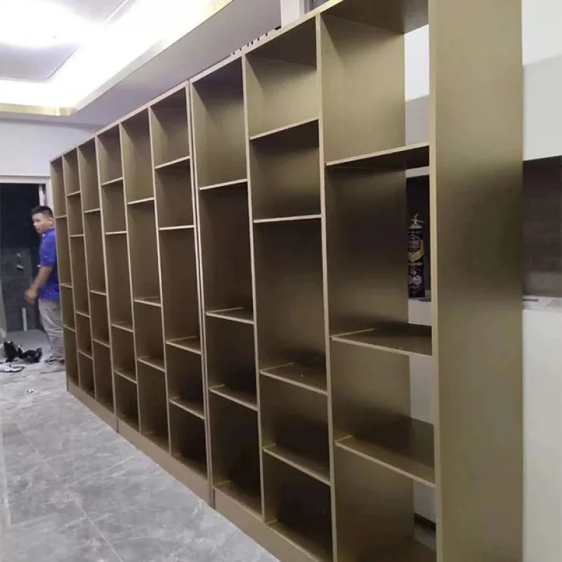Customize.2025 Stylish Design of Stainless Steel Display Cabinet  Large Floor Storage Display Cabinet