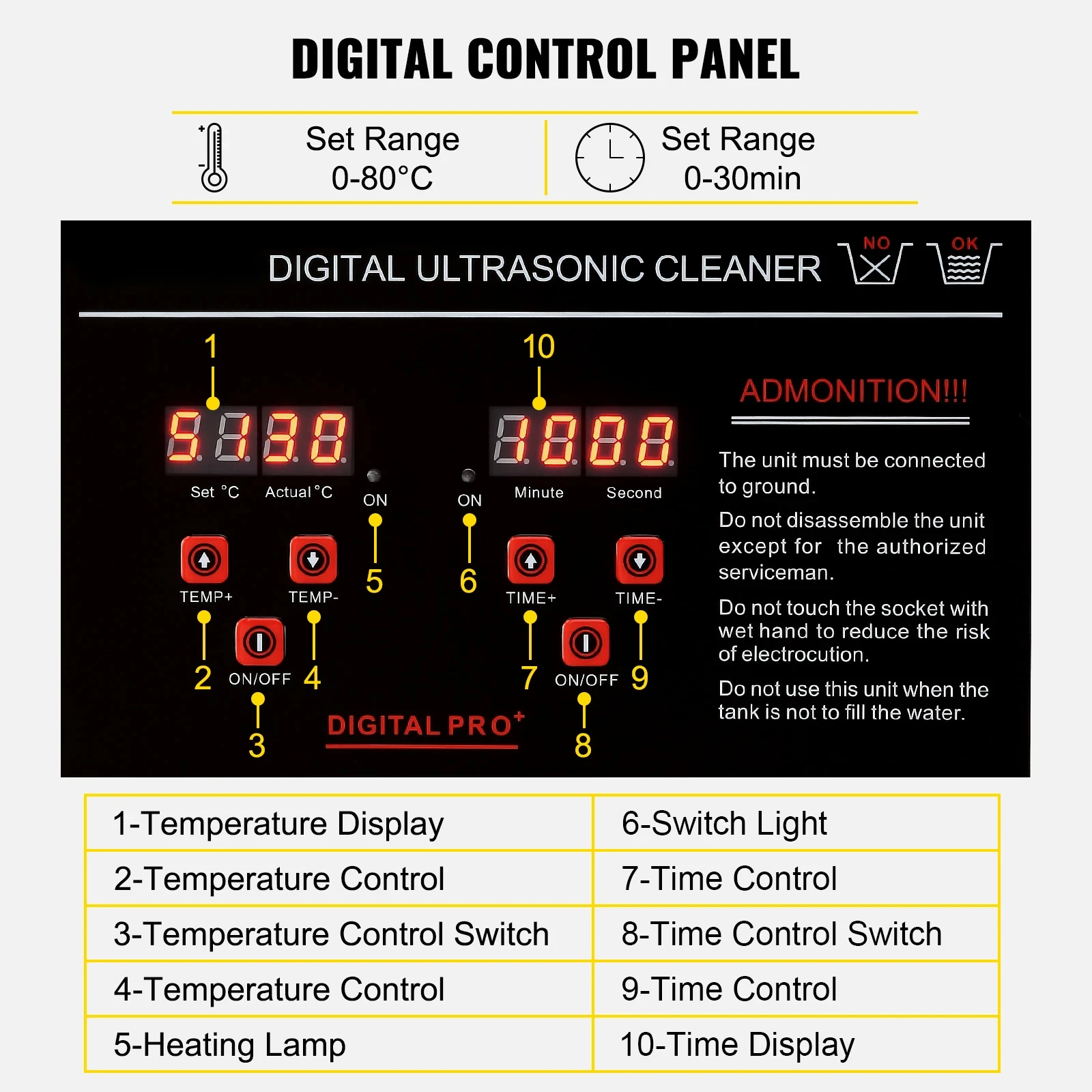 1.3L 2L 3L 6L 10L 15L 22L 30L Ultrasonic Cleaner Lave-Dishes Portable Washing Machine Diswasher Ultrasound Home Appliances