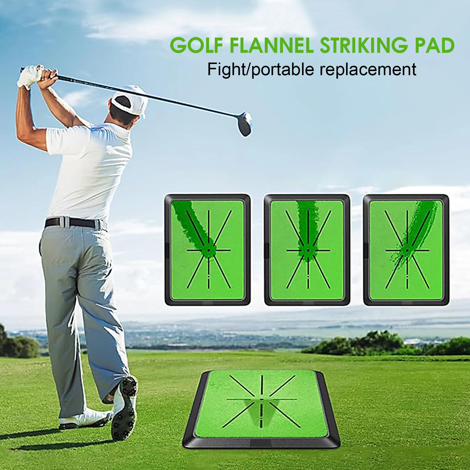 

Golf Hitting Mats Training Equipment Thickened Golf Mat with Detection Batting for Seasoned Golfers Average & Beginners