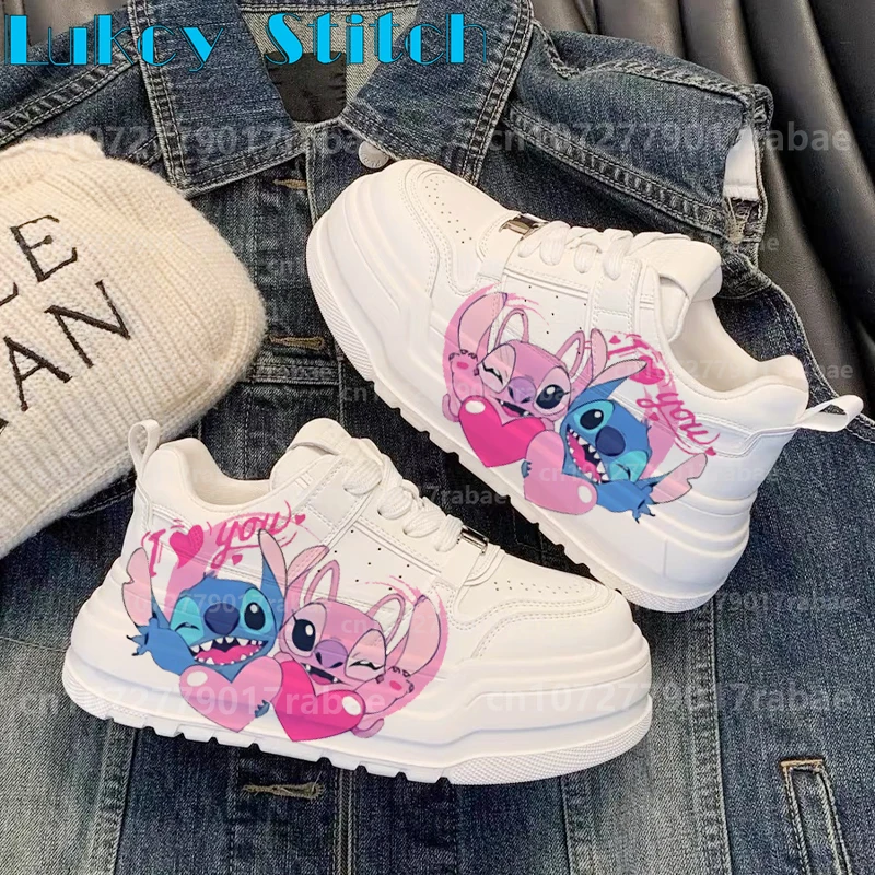 

Женские кроссовки Stitch, увеличивающие рост 6 см, спортивная повседневная обувь, удобная легкая спортивная обувь 35-40