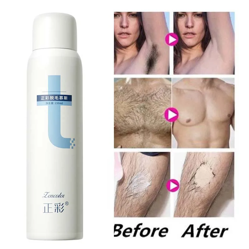 

150ML Fast Painless Mild Hair Removal Cream Hair Removal Mousse Spray for Arms Underarms Legs Nourish and Repair The Body