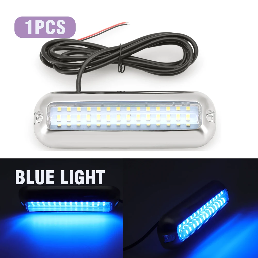 

LED Marine Light IP68 Waterproof Boat Transom Light 42 LEDs High Brightness Ship Light Underwater Light Stainless Steel