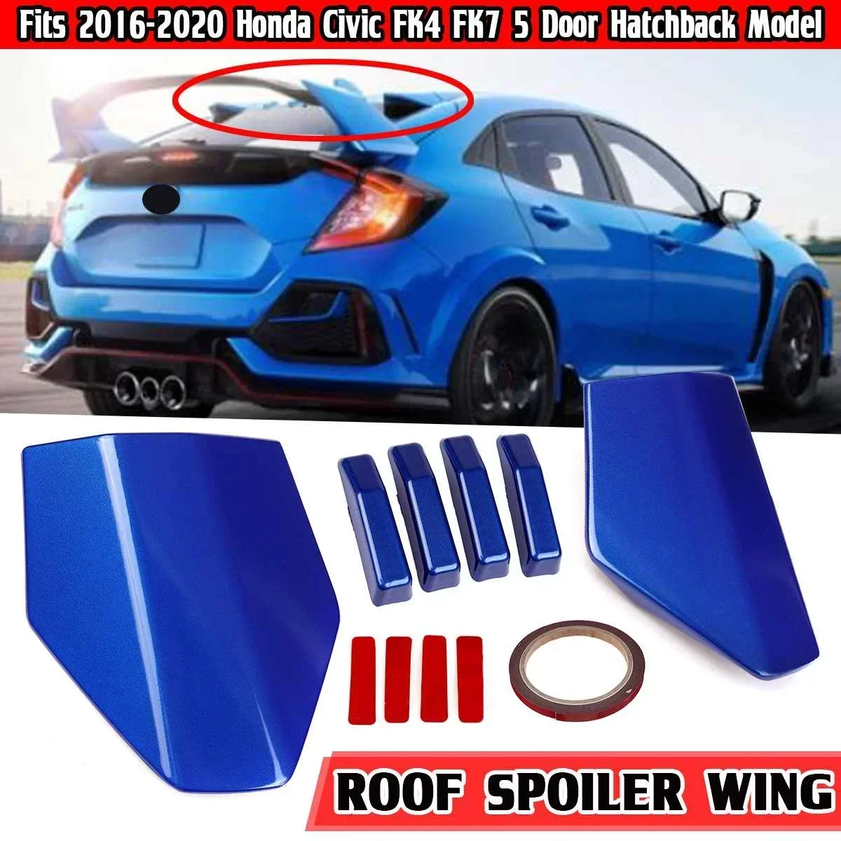 High Performance Car Rear Roof Wing Spoiler Cover For Honda For Civic FK4 FK7 5 Door Hatchback 2016 2017 2018 2019 2020 Body Kit