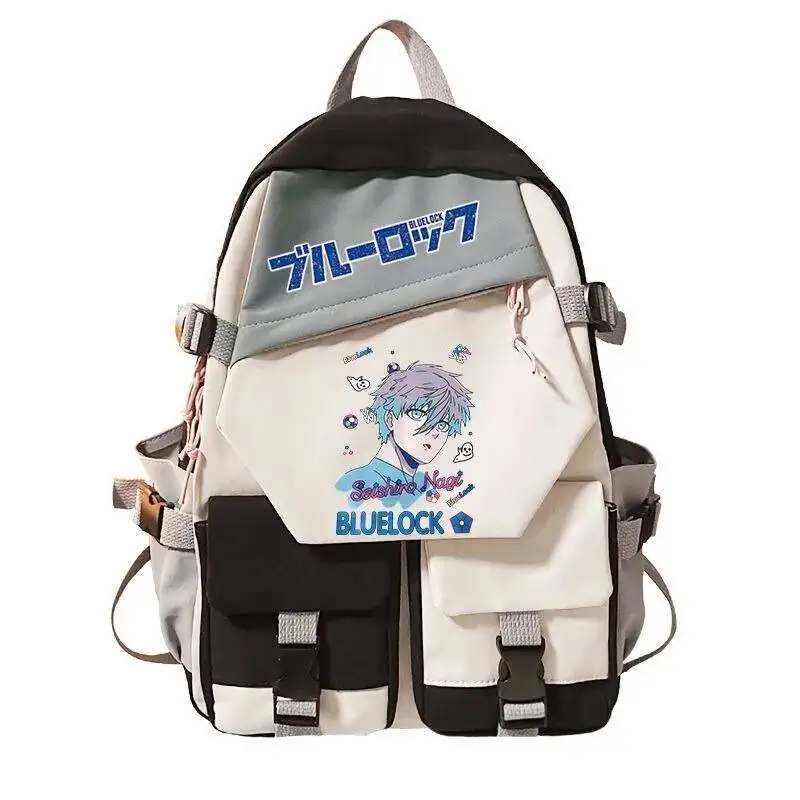 

Anime Game Black Green Red Blue Lock Student Teens School Bags Large Capacity Mochilas Backpacks