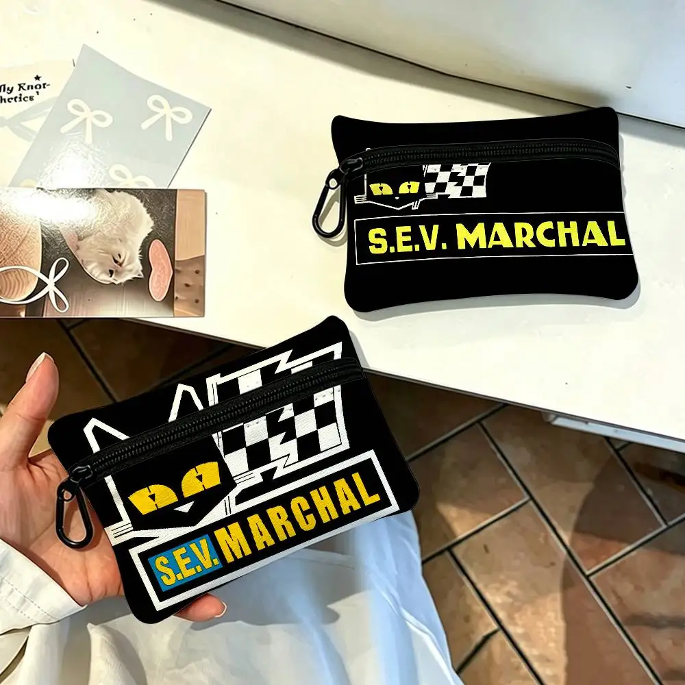 Sev Marchal Oxford Coin Wallet Detachable Carabiner Hook Compact Storage Bag For Outdoor Shopping Accessory