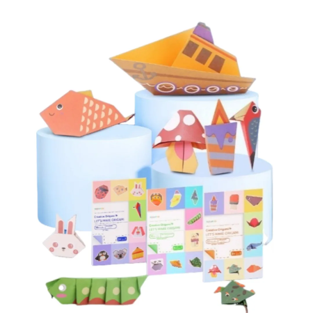 Kit origami 30 fogli Origami Libro di guida artigianale in carta Progetti artistici fai-da-te Forniture per principianti Bambini Bambini Ragazzi Ragazze