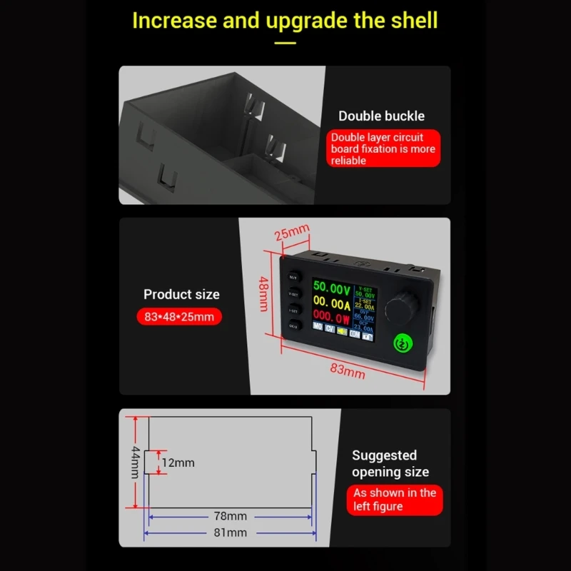Direct Current Step Down Variable Regulator Input 6-75V Output 0-65V 22A Adjustable Bucking Converters Voltages Stabilizers