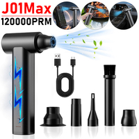 J01Max 120000PRM Air Duster Cordless Compressed Air Duster Aluminium Alloy Construction Better Heat Dissipation Cordless Design
