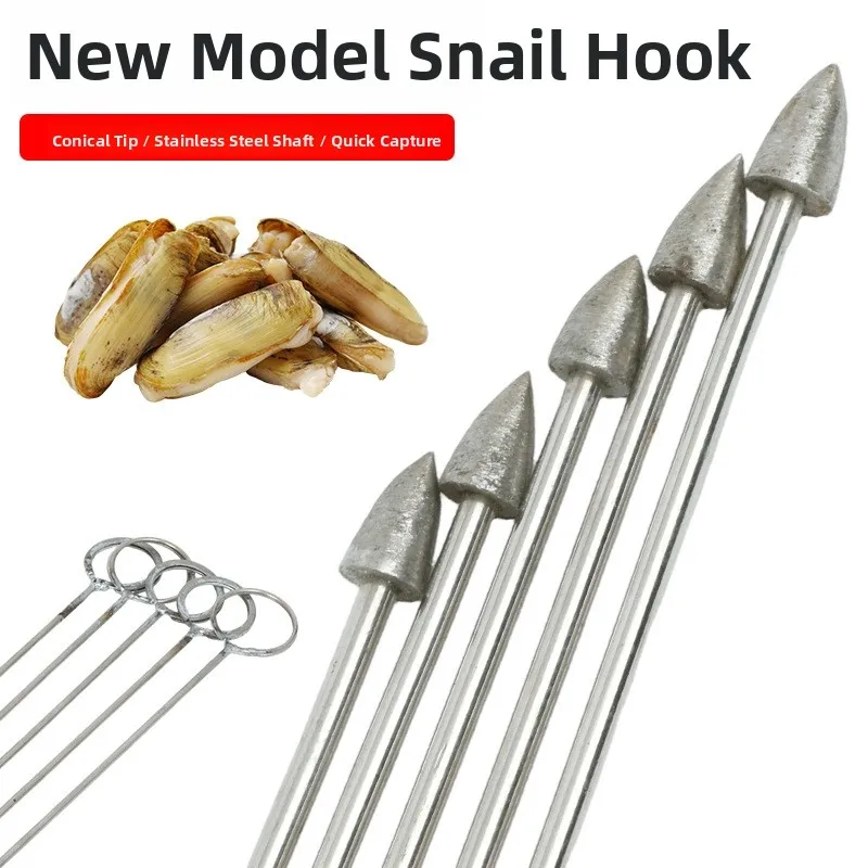 Stainless Steel Clam Digging Tool Special Hook Bamboo Clam Grabber Seafood Fishing Gear Lightweight Portable Durable