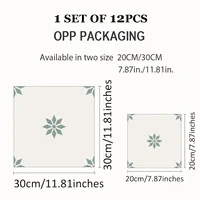 12PCS Scandinavian Minimalist Style Floor Stickers Waterproof Wear-Resistant Home Decorative Self-Adhesive Ceramic Tile Stickers 6