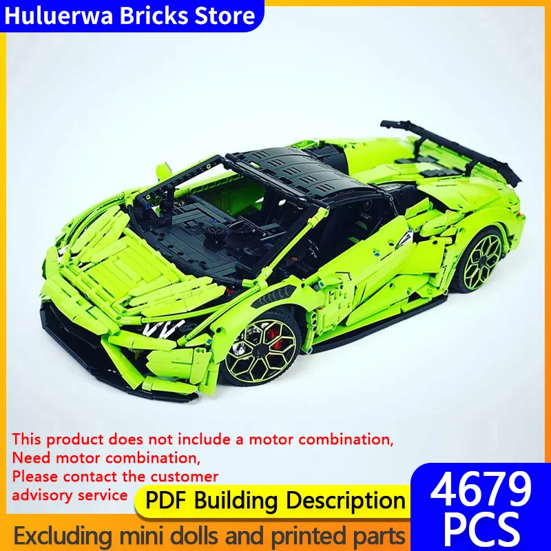 

Модель скоростного гоночного автомобиля MOC, строительные кирпичи Huracan Evo Spyder Hypercar, модульная технология, подарки, праздник, сборка, детские игрушки