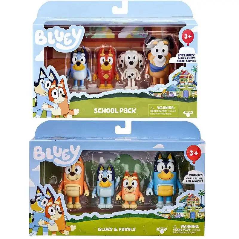 Bluey And Bingo Family Action Figure Series Anime Dog Doll Model Cartoon Mini Pvc Ornaments Kids For Toys Children Birthday Gift