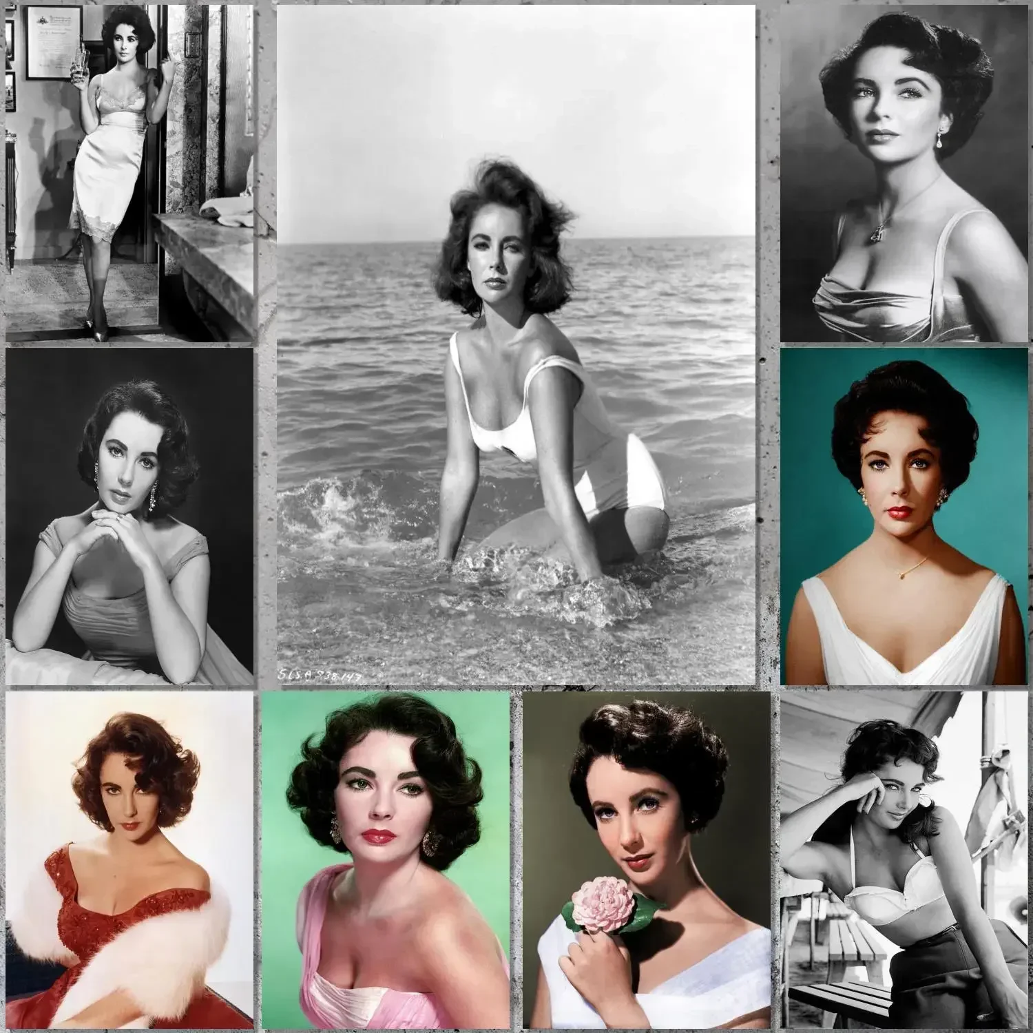 Elizabeth Taylor Poster Canvas Art Poster and Wall Art Picture Print Modern Family bedroom Decor Posters