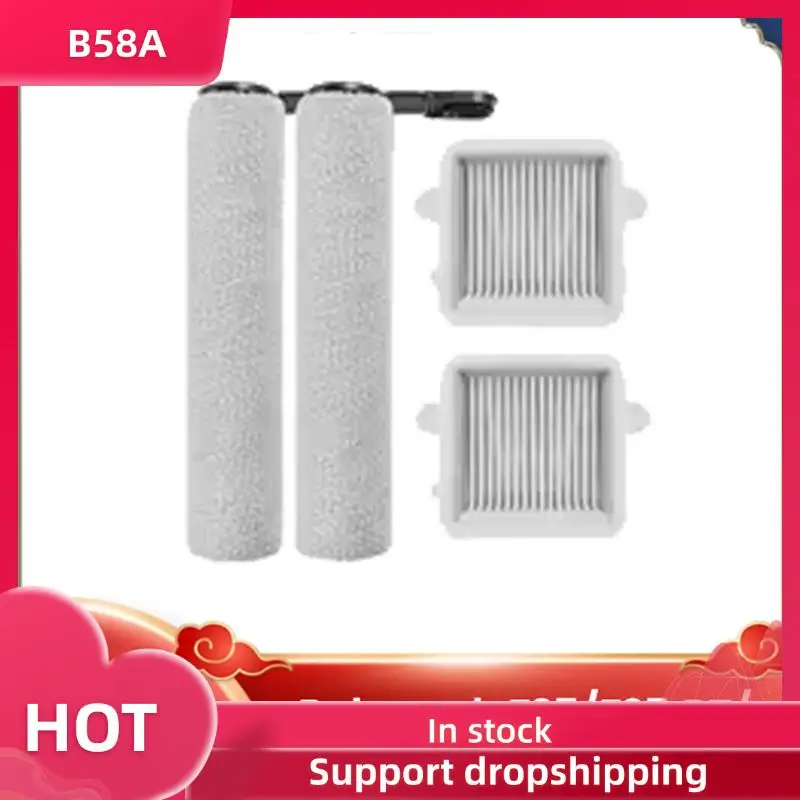 

B58A 4PCS Brush And Filter Kit For Roborock F25/F25 RT/F25 LT/F25 ALT/F25 ACE Wet And Dry Vacuum Cleaner Spare Parts