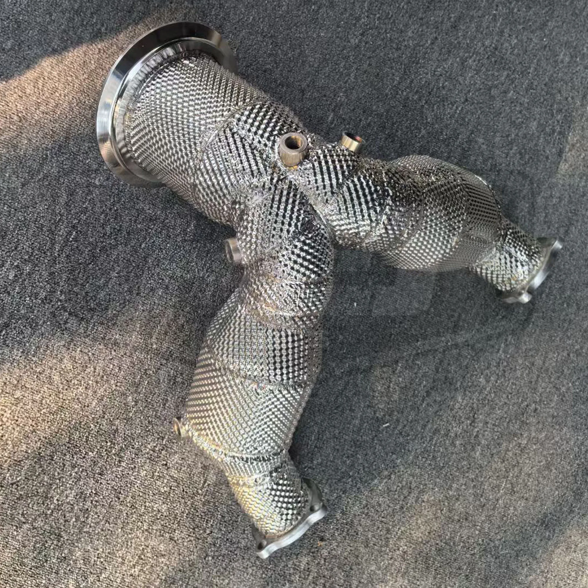 HEO Direct Install Insulated Downpipe Hardware For Audi S4 S5 B9 3.0T 2019~2023 SS304 Complete Exhaust Service Unit