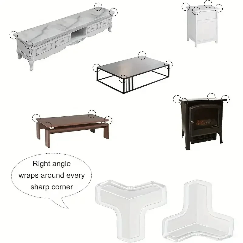 Furniture Table Corner Protector T-Shape Children's Anti-collision Table Corner Protector Baby Safety Table Corner Protector