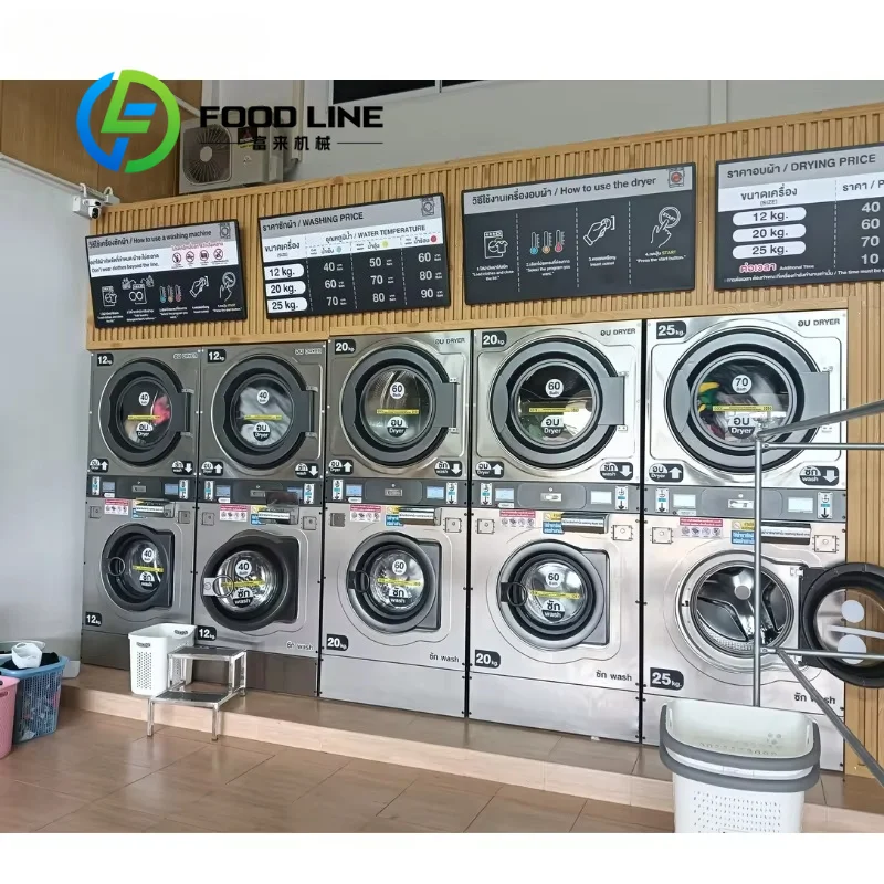 

12kg 15kg 20kg Coin /Card Operate Washer Dryer Industrial Washing Machine For Hotel Factory Price 3 Years Warranty Customize