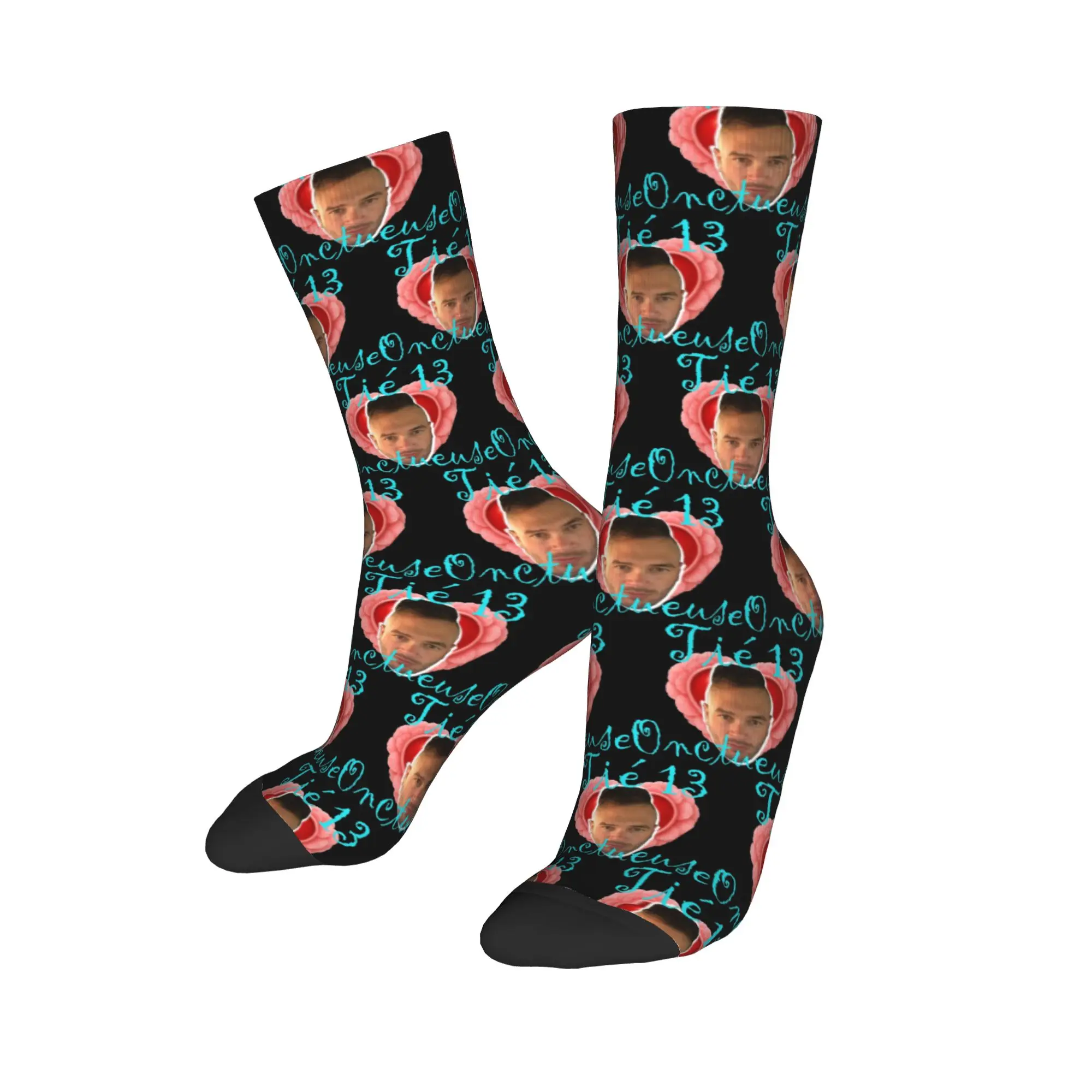 Jul Rapper Socks Men's Women's Polyester Funny Happy  Socks Novelty Spring Summer Autumn Winter Middle Tube Socks Gifts