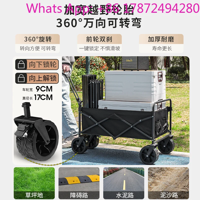 Pink camper stall trolley foldable portable picnic camp cart A must for outdoor camping stalls