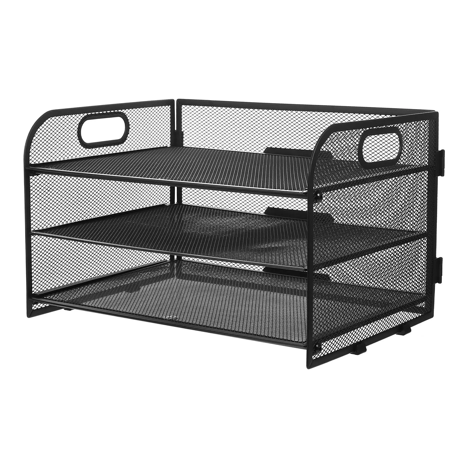 

File Rack Iron Document Desk Organizer And Accessories Holder Mesh Design Mesh Desk File Organizer