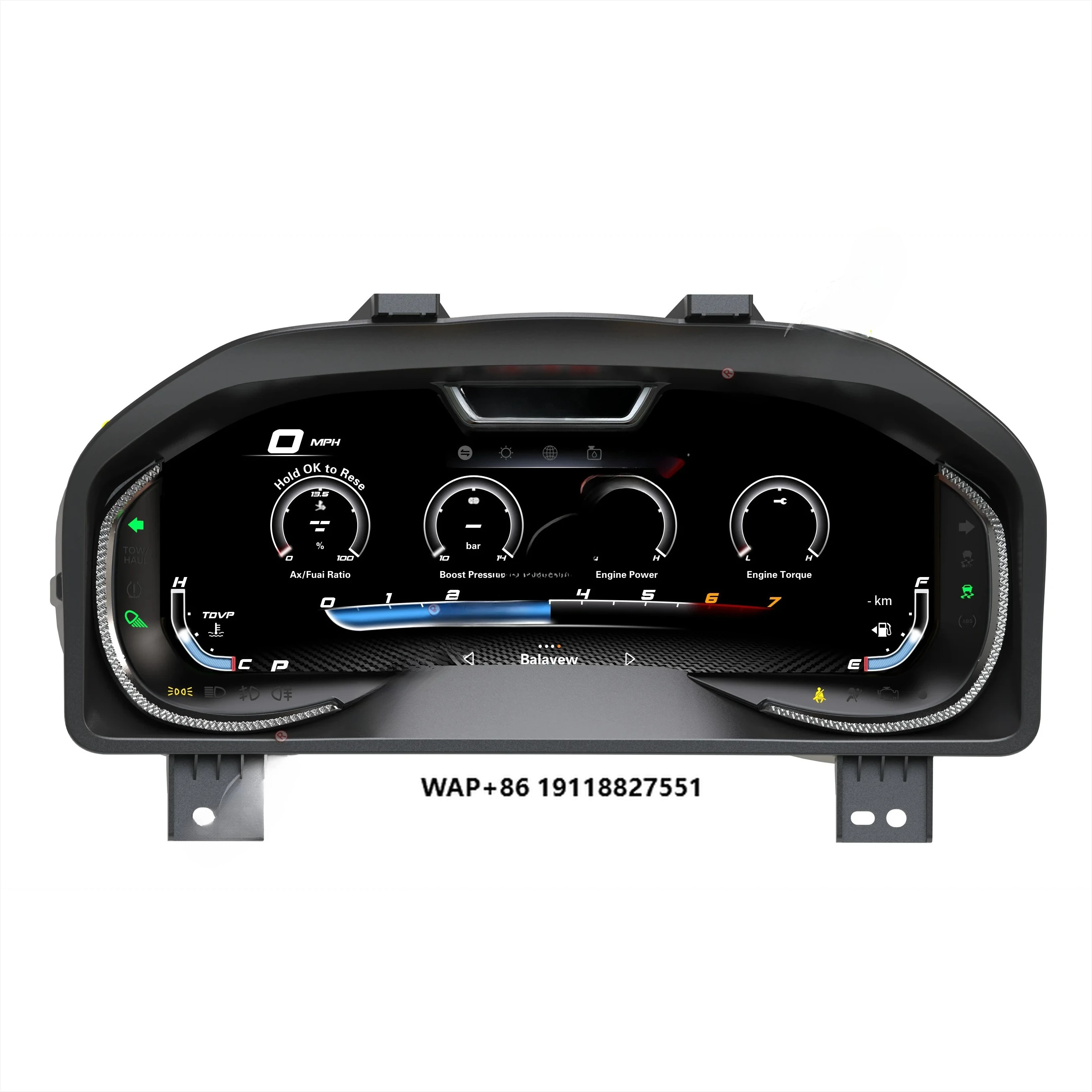 

New 12.3\" Car Digital Cluster LCD Dashboard Panel for Dodge for Ram 1500/3500 2013-2019 Virtual Digital Instrument Speedometer