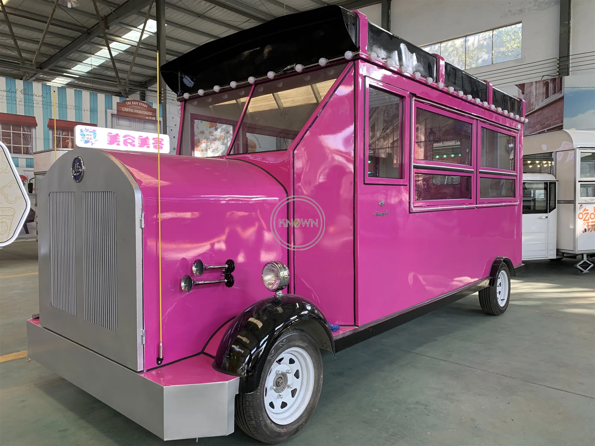 Одобренный CE электрический грузовик для еды на продажу, Европа, ретро, торговая тележка для пиццы, мороженого, мобильный винтажный уличный кухонный киоск для общественного питания