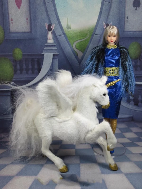 1/6 Scale Unicorn Pegasus Model Soldier FR OB Doll Fantasy Scene Handmade DIY