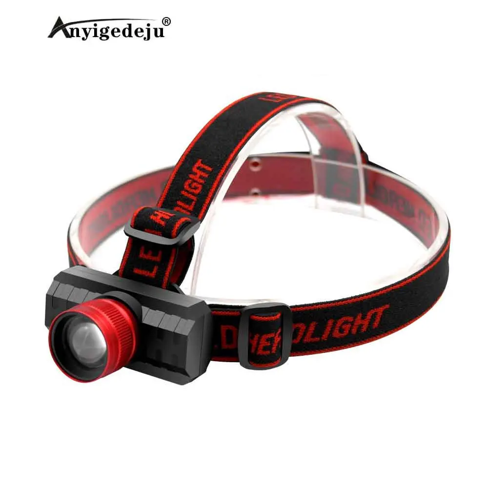 Zoomable mini headlamp XPE led headlight brightness usb rechargeable portable light fishing Lamp Built-in battery Flashlight